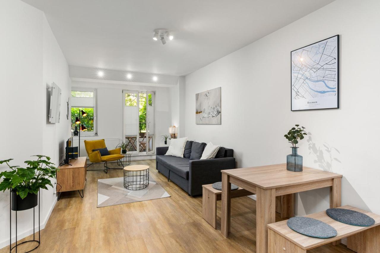 City-Apartment direkt in den Parkanlagen Bremen Bagian luar foto